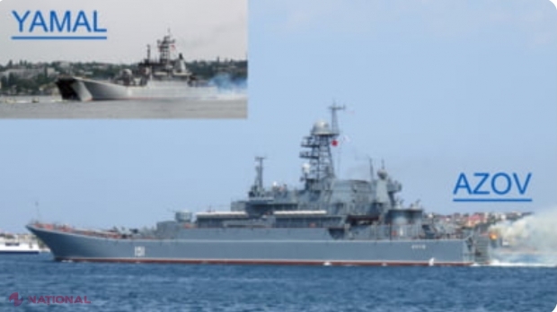 VIDEO // Alte două nave rusești au fost distruse de ucraineni în Crimeea ocupată. 158 de militari se aflau la bordul acestora