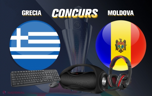 CONCURS // Meciul dintre GRECIA vs. MOLDOVA îți aduce PREMII