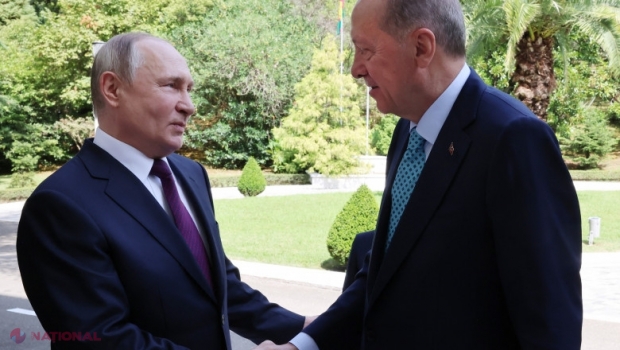 Vladimir Putin l-a primit pe Recep Erdogan la Soci, în Rusia. „Puteți veni la noi să vă odihniți. După aia, venim noi la dumneavoastră”