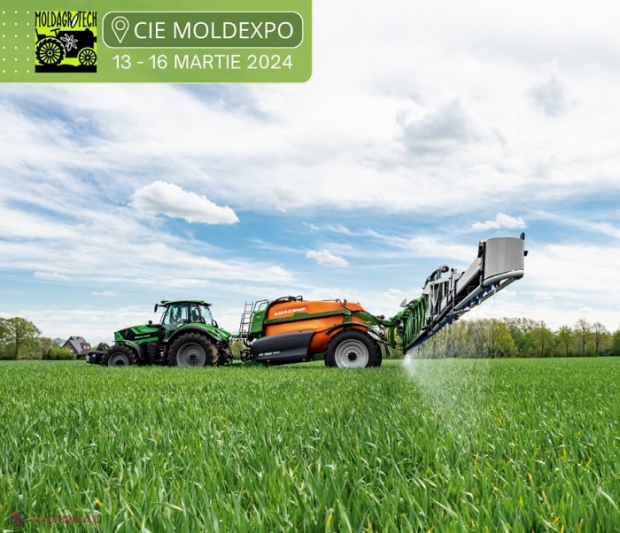 „Moldagrotech Spring 2024”: Mașini și echipamente agricole de ultimă generație, soluții pentru creșterea intensivă a culturilor, îngrășăminte sau material semincer, expuse la „Moldexpo” de reprezentanți din opt state