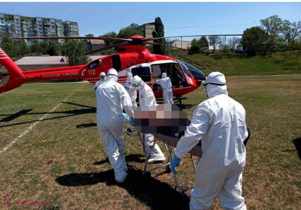 VIDEO // Un elicopter SMURD de la Iași a trecut din nou Prutul pentru a transporta un bolnav din Găgăuzia la Chișinău