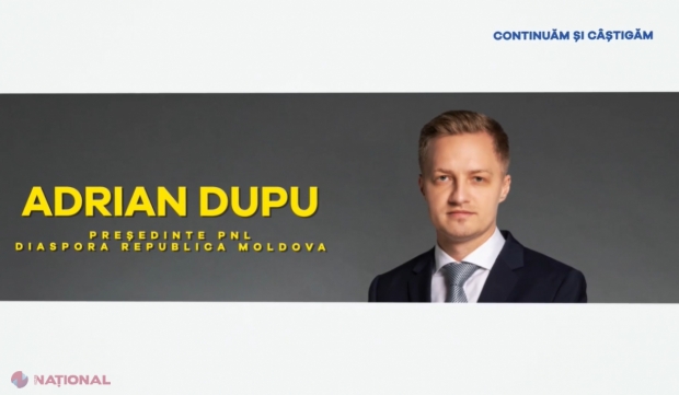 Șeful DRRM din cadrul Guvernului României, reales în funcția de PREȘEDINTE al PNL Diaspora R. Moldova. PRIORITĂȚILE lui Adrian Dupu: „Obiectivele noastre îndrăznețe vor contribui decisiv la apropierea R. Moldova de România și de UE”​