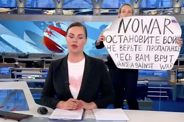 VIDEO // Cum a comentat Volodimir Zeklenski gestul angajatei de la „Pervîi Kanal” din Federația Rusă care a afișat în emisie directă un mesaj împotriva RĂZBOIULUI din Ucraina