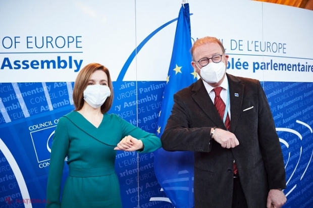 Situația politică din R. Moldova și provocările la adresa democrației, discutate de către Maia Sandu și președintele APCE, Hendrik Daems