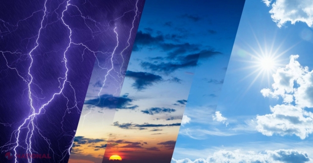 METEO // Vreme instabilă: Ploi cu descărcări electrice, pe alocuri cu grindină, până în seara zilei de miercuri