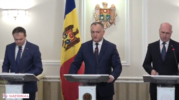 VIDEO // „Poftele” președintelui Dodon CRESC pe zi ce trece. Deja vrea REPUBLICĂ PREZIDENȚIALĂ. Ce i-au răspuns Candu și Filip
