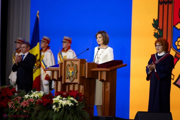 VIDEO, DISCURS //  Maia Sandu, la ceremonia de învestire în cel de-al doilea mandat de președinte al R. Moldova: „În pofida greutăților, am reușit să fim de partea bună a istoriei”