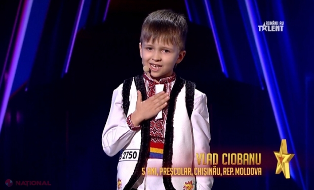 VIDEO // Micuțul Vlad Ciobanu din Chișinău a revenit la „Românii au talent” și a uimit din nou jurații care i-au urat să devină președintele României