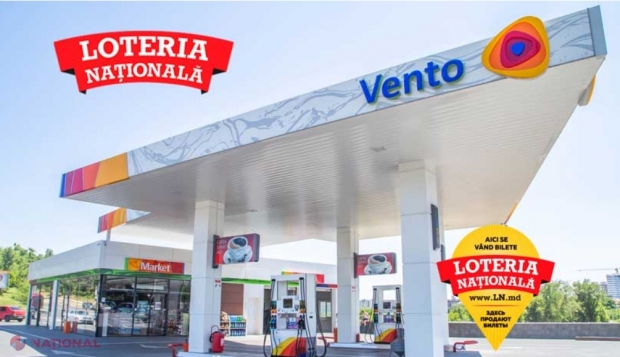 EXTINDERE // Biletele Loteriei Naționale pot fi deja cumpărate la benzinăriile „Vento”. Este vorba de peste 60 de noi puncte de vânzare în toată R. Moldova