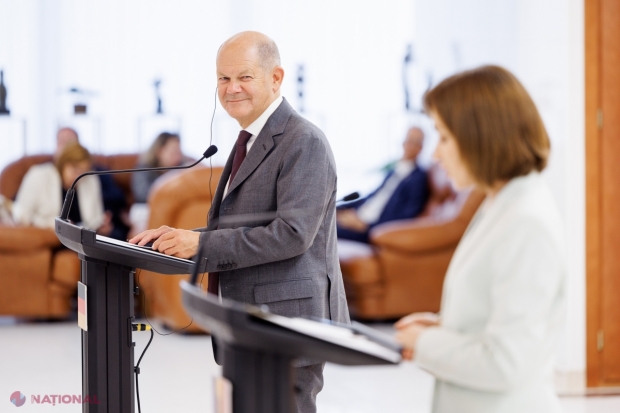 Cancelarul german Olaf Scholz anunță de la Chișinău cel mai mare sprijin financiar pentru Ucraina: „Germania nu va conteni în ceea ce privește suportul pentru Ucraina. Atâta timp cât este nevoie, o vom face”