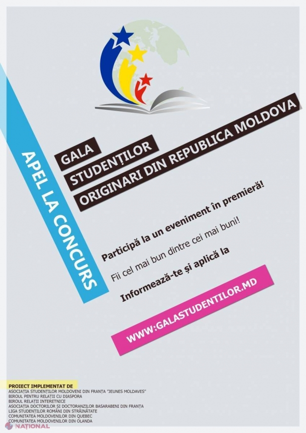 Concurs pentru studenții moldoveni din diasporă