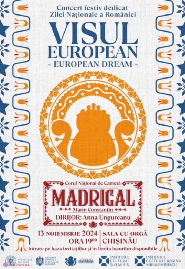 Renumitul Cor „Madrigal – Marin Constantin” de peste Prut, concert extraordinar la Chișinău, cu ocazia Zilei Naționale a României: Prima reîntâlnire cu publicul basarabean după 30 de ani