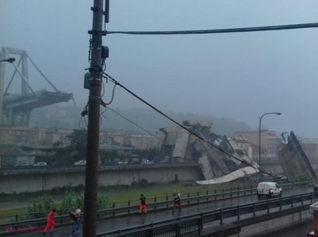 UPDATE // 22 de moți și 13 răniți. Sunt cetățeni ai R. Moldova printre victimele de la Genova, unde s-a prăbușit un pod rutier: Răspunsul MAEIE
