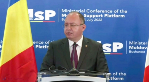 Ministrul de Externe al României, Bogdan Aurescu, anunță un sprijin de aproximativ 600 de milioane de euro, adunat astăzi la București pentru R. Moldova