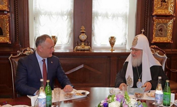 Dodon anunță vizita Patriarhului Kiril la Chișinău