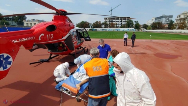 Un elicopter SMURD de la Galați a transportat un tânăr de 19 ani de la Cimișlia la Chișinău: Băiatul, victima unui accident rutier, avea nevoie urgentă de îngrijiri medicale la IMU
