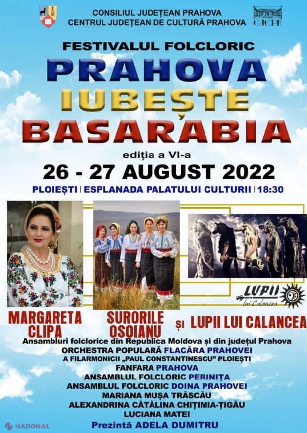 Festivalul folcloric „Prahova iubește Basarabia”, aflat sub egida Programului România 100, debutează la Iaşi 