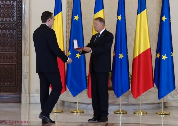 VIDEO // Un fost președinte interimar al R. Moldova, DECORAT de Klaus Iohannis cu Ordinul Național „Steaua României”