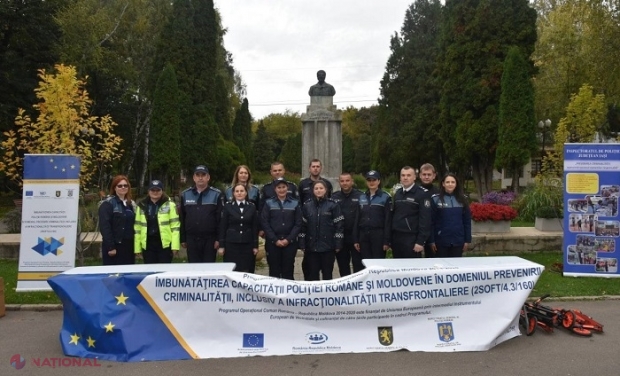 FOTO // Polițiști din R. Moldova, eveniment comun cu colegii de la Iași pentru prevenirea criminalității transfrontaliere