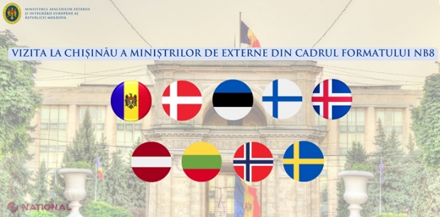 Formatul NB8: Miniștri de Externe din opt state, în vizită la Chișinău