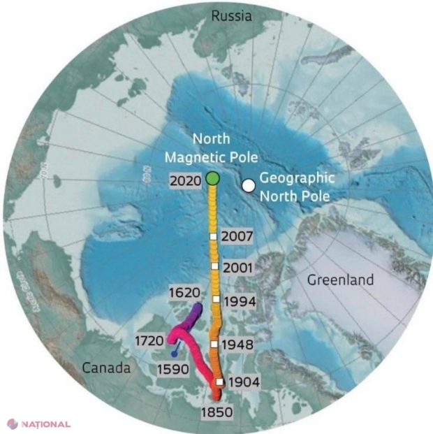 Polul Nord Magnetic al Pământului se îndreaptă spre Rusia. Ce impact ar putea avea asupra vieții noastre de zi cu zi