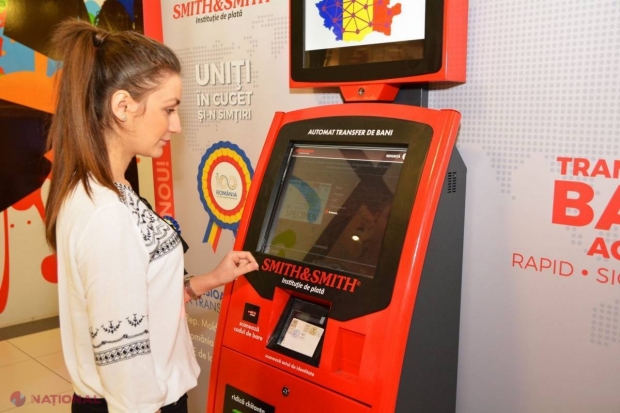 Primul AUTOMAT de transfer de bani din România în UE și R. Moldova