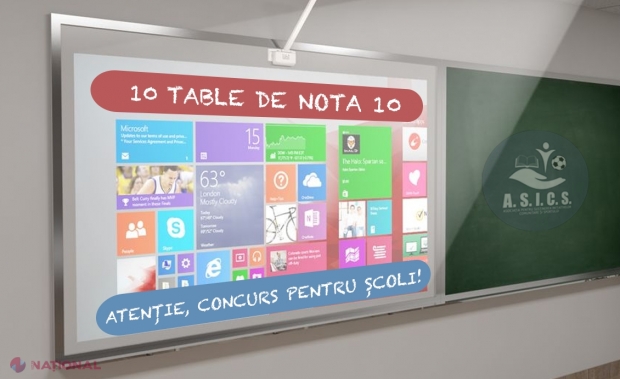 O nouă PROVOCARE pentru școlile din R. Moldova. Asociația A.S.I.C.S. lansează o nouă campanie: „10 table de nota 10”. Ce trebuie să facă instituțiile pentru a intra în posesia unei table inteligente
