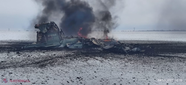 FOTO, VIDEO // Mai multe AVIOANE, elicoptere și drone ale armatei rusești au fost astăzi DOBORÂTE una după alta de ucraineni