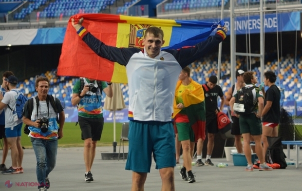 Medalie de AUR pentru atletul Andrian Mardare la Universiada Mondială din Italia