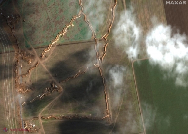 Planul de război al lui Putin văzut din satelit. Rusia construiește o rețea de fortificații și tranșee de-a lungul frontului din Ucraina 