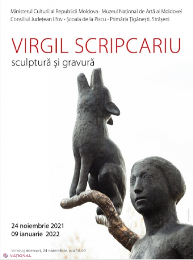 Expoziția sculptorului român, Virgil Scripcariu, vernisată la Muzeul Național de Artă al Moldovei