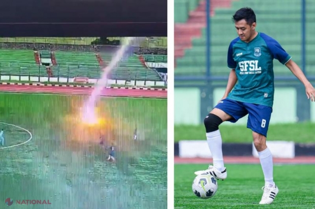 VIDEO // Momentul în care un fotbalist este lovit mortal de un fulger în timpul unui meci