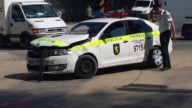 POZE // O mașină a Poliției de Patrulare a fost facută ZOB