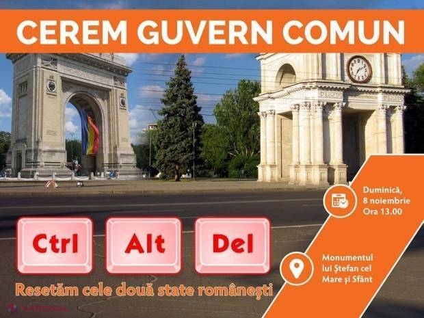 LIVE VIDEO // MARȘ la Chișinău pentru resetarea celor două state românești: „Vrem Guvern comun!”