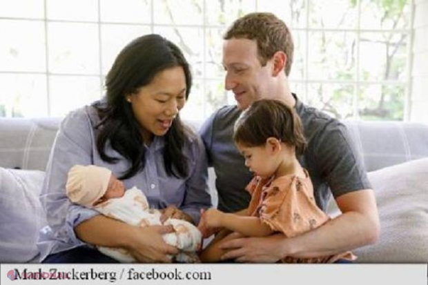 Mark Zuckerberg, fondatorul Facebook, a devenit tată pentru a doua oară