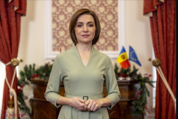 VIDEO // Maia Sandu, la cumpăna dintre ani: „Să întâmpinăm 2023 cu modestie, cu recunoștință și cu speranță că e un început pentru R. Moldova”