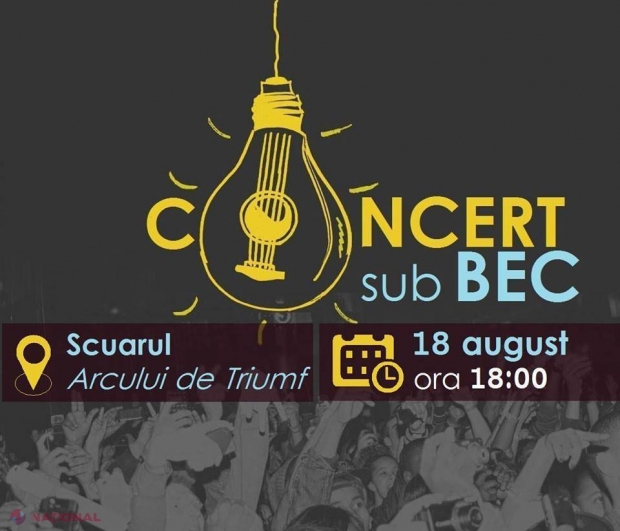Concert pop-rock în centrul Chișinăului. Intrarea este GRATUITĂ