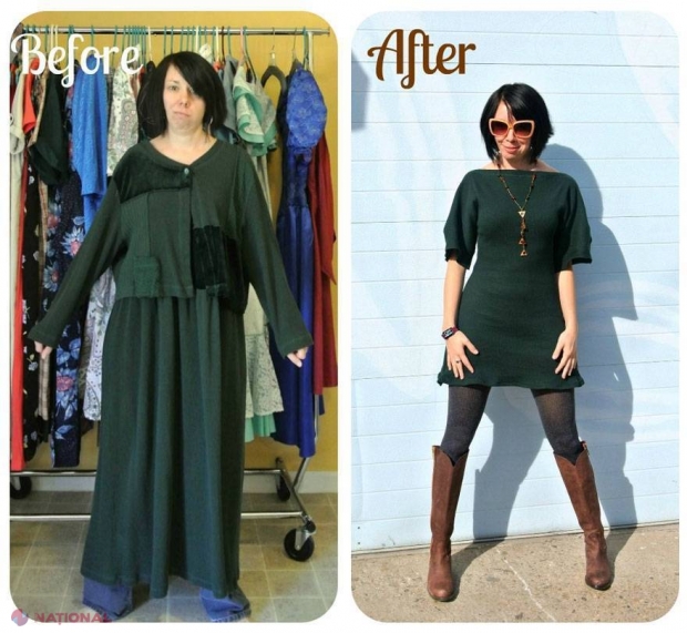 FOTO // Nu o să crezi ce a făcut această femeie cu niște haine SECOND-HAND