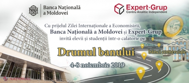 Elevii și studenții din R. Moldova, invitați pe „Drumul banului”, la BNM