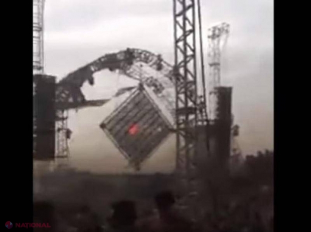 VIDEO // Un DJ a murit după ce scena s-a prăbuşit din cauza vântului puternic