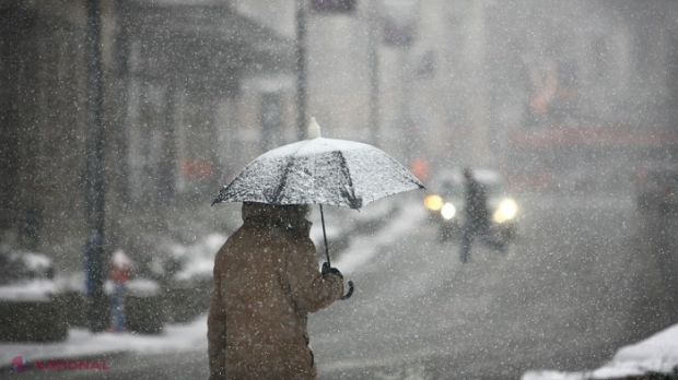 METEO // Cod PORTOCALIU de vreme rea în R. Moldova: Ploi, lapoviță, ninsoare și vânt puternic în următoarele zile