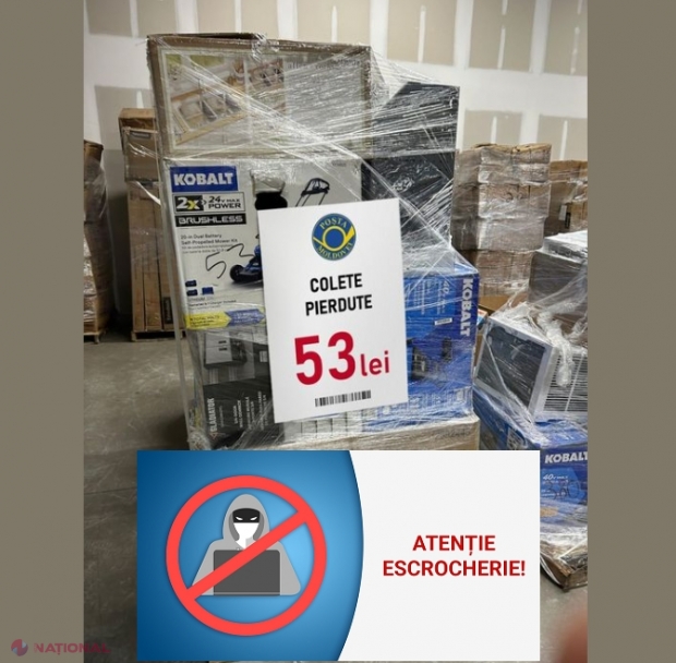 Escrocheria care prinde turații: „Poșta Moldovei” NU desfășoară campanii de vânzare a coletelor pierdute, anunță instituția