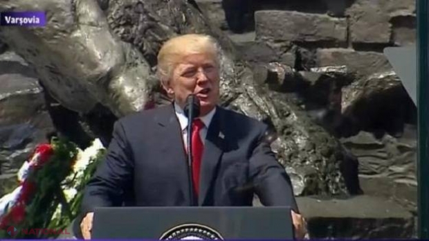 Donald Trump, mulțumiri la adresa soldaților români în cadrul primului său discurs public în Europa: „Vă mulțumim! Faceți o treabă bună”