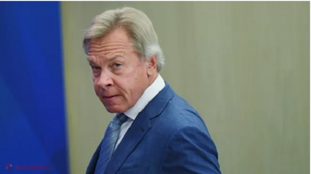 AMENINȚĂRI deschise lansate de la Moscova. Pușkov: „R. Moldova ar putea ajunge în coșul de gunoi al istoriei după interzicerea panglicii Sf. Gheorghe”