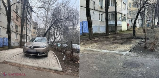 Locuitorii capitalei care au pavat o bucată de teren destinat spațiilor verzi pentru a-și putea parca mașinile au investit degeaba: Parcarea neautorizată a fost demontată