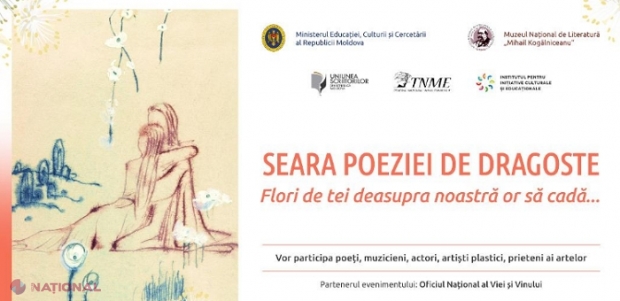 O seară a POEZIEI de DRAGOSTE, la Muzeul Național de Literatură „Mihail Kogălniceanu”: Intrarea este liberă