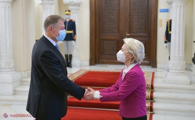 VIDEO // Klaus Iohannis, după discuțiile cu Ursula von der Leyen la Cotroceni: Este clar că dependența UE de gazul rusesc trebuie terminată. Am discutat modalitățile concrete de a acorda sprijin Rep. Moldova