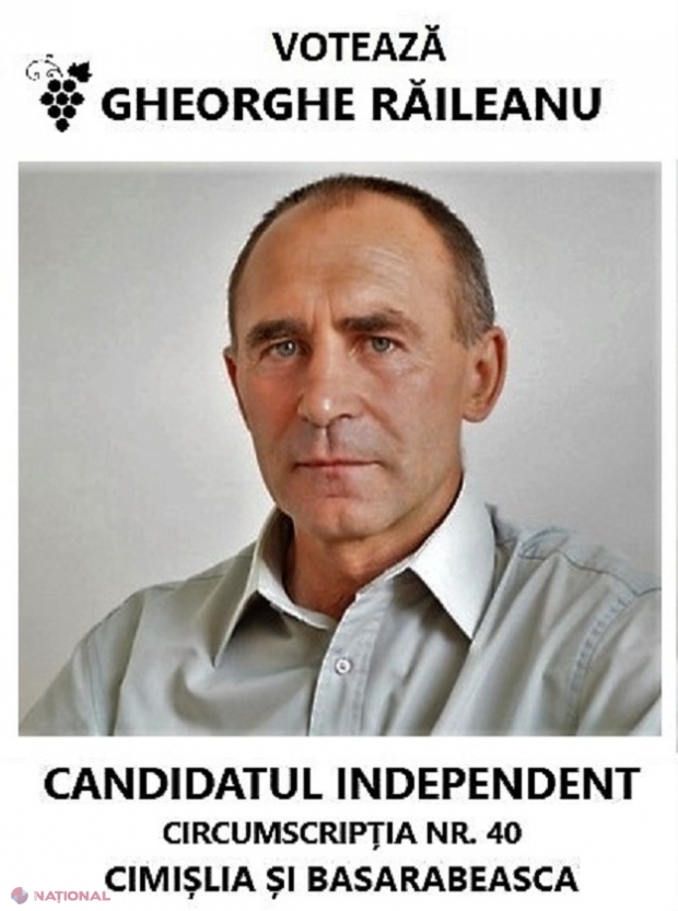 Apelul candidatului Gheorghe Răileanu din circumscripția nr. 40 Cimișlia către alegători: „Voi face front comun cu cei care NU tolerează hoții și corupția”