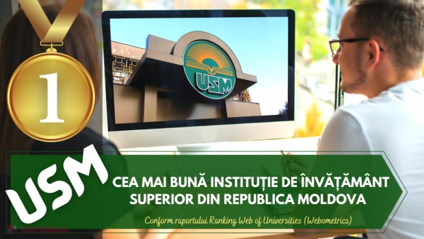 Universitatea de Stat din Moldova, LIDER în topul NAȚIONAL al universităților, conform Webometrics