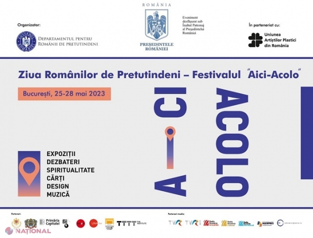 PROGRAM // Festivalul „Aici-Acolo”, dedicat Zilei Românilor de Pretutindeni, va fi desfășurat la București în perioada 25 - 28 mai: Români din zeci de state, inclusiv din R. Moldova, invitați în capitala României